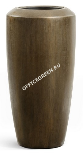 Кашпо TREEZ Effectory Metal Высокий конус Design Чернёная бронза
